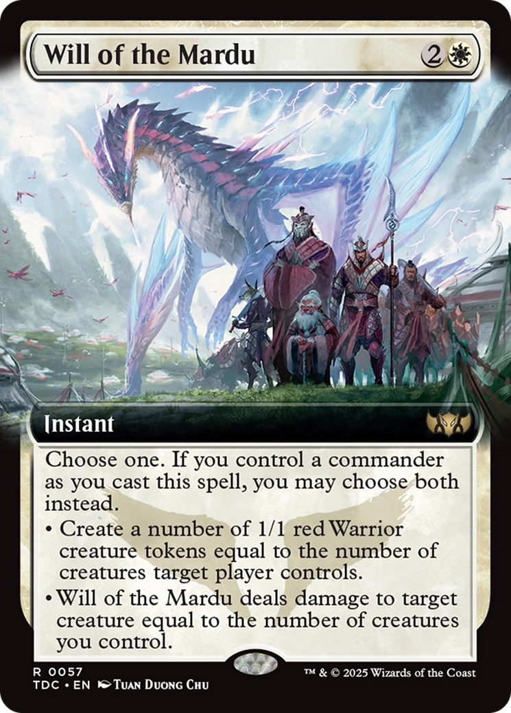 Will of the Mardu (Extended Art) [Tarkir: Dragonstorm Commander] | Anubis Games and Hobby