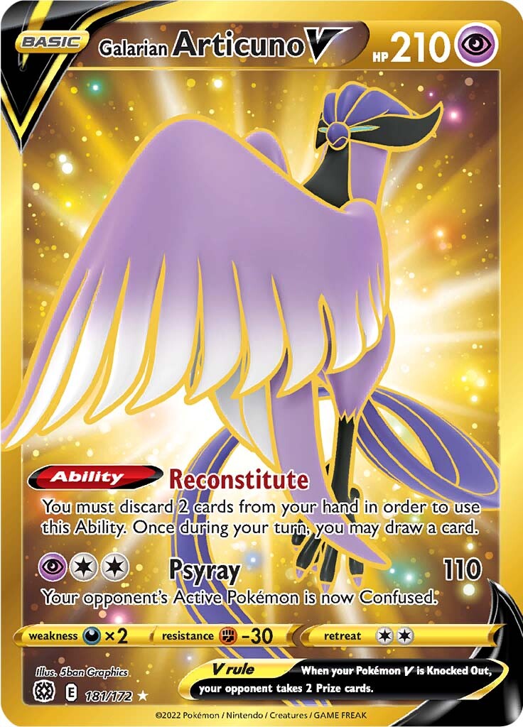 Galarian Articuno V (181/172) [Sword & Shield: Brilliant Stars] | Anubis Games and Hobby