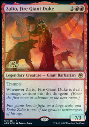 Zalto, Fire Giant Duke [Dungeons & Dragons: Adventures in the Forgotten Realms Prerelease Promos] | Anubis Games and Hobby