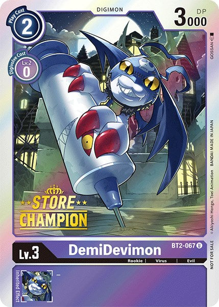 DemiDevimon [BT2-067] (Store Champion) [Release Special Booster Promos] | Anubis Games and Hobby