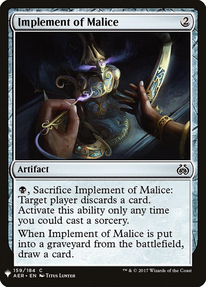 Implement of Malice [Mystery Booster] | Anubis Games and Hobby