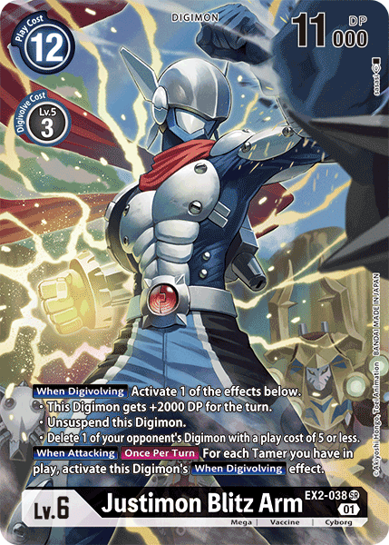 Justimon Blitz Arm [EX2-038] (Alternate Art) [Digital Hazard] | Anubis Games and Hobby