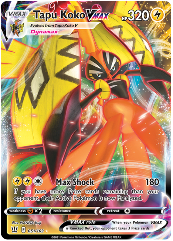 Tapu Koko VMAX (051/163) [Sword & Shield: Battle Styles] | Anubis Games and Hobby