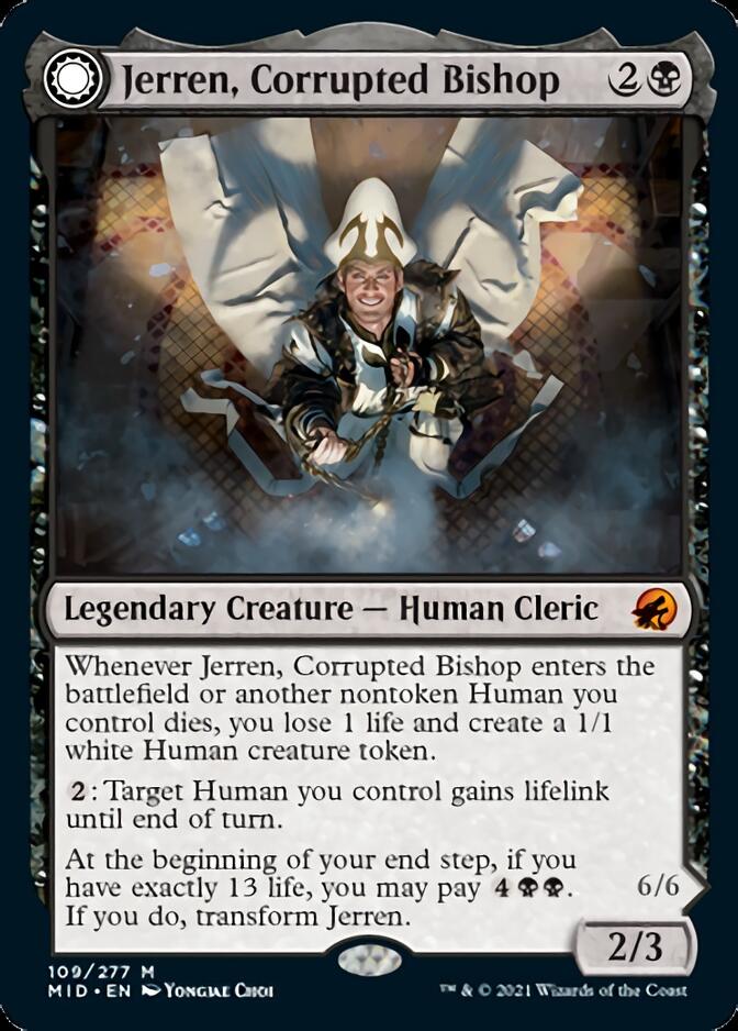 Jerren, Corrupted Bishop // Ormendahl, the Corrupted [Innistrad: Midnight Hunt] | Anubis Games and Hobby