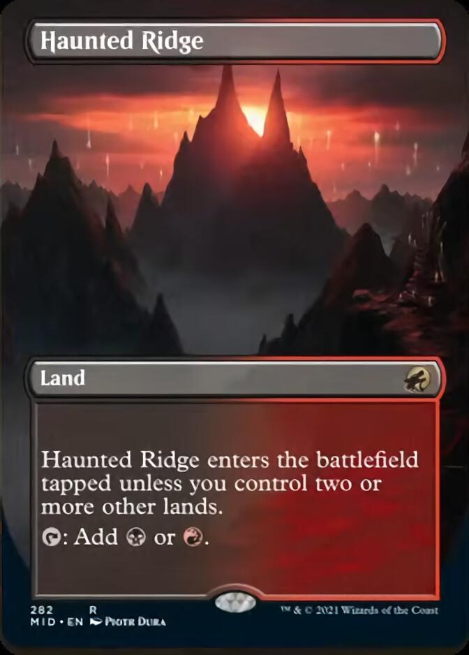 Haunted Ridge (Borderless Alternate Art) [Innistrad: Midnight Hunt] | Anubis Games and Hobby
