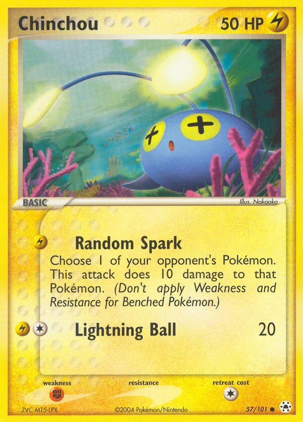 Chinchou (57/101) [EX: Hidden Legends] | Anubis Games and Hobby