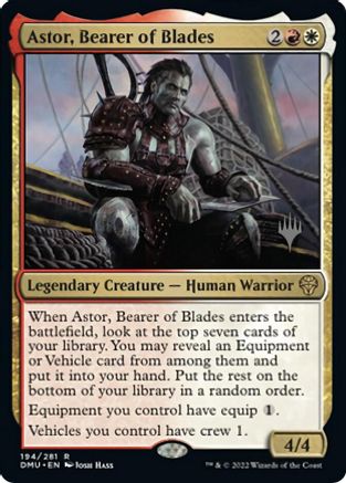 Astor, Bearer of Blades (Promo Pack) [Dominaria United Promos] | Anubis Games and Hobby