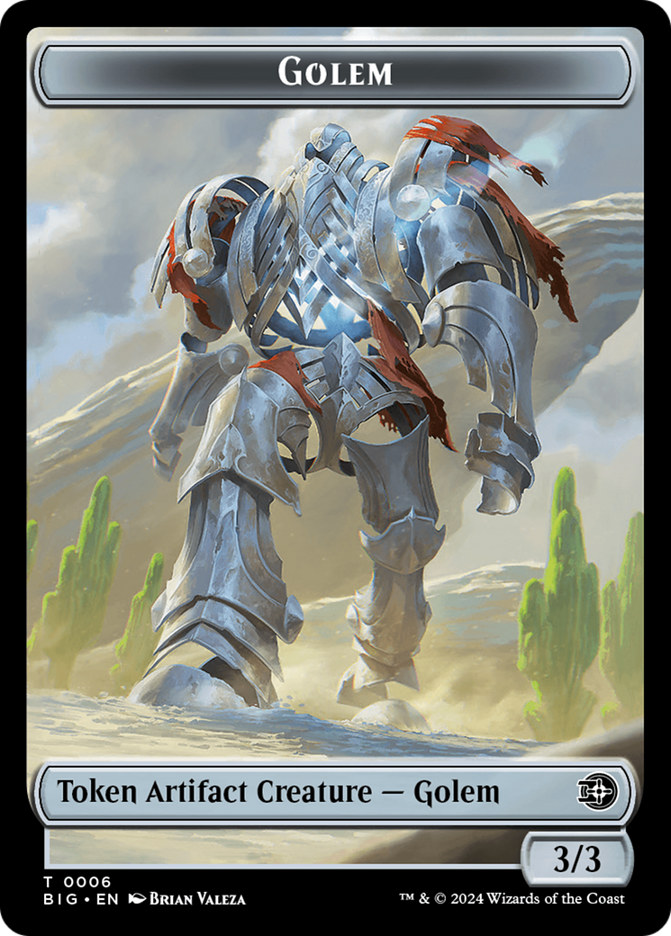 Golem // Plot Double-Sided Token [Outlaws of Thunder Junction: The Big Score Tokens] | Anubis Games and Hobby