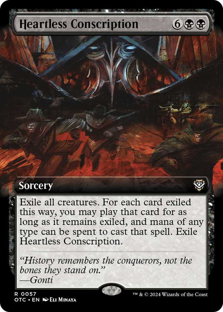 Heartless Conscription (Extended Art) [Outlaws of Thunder Junction Commander] | Anubis Games and Hobby