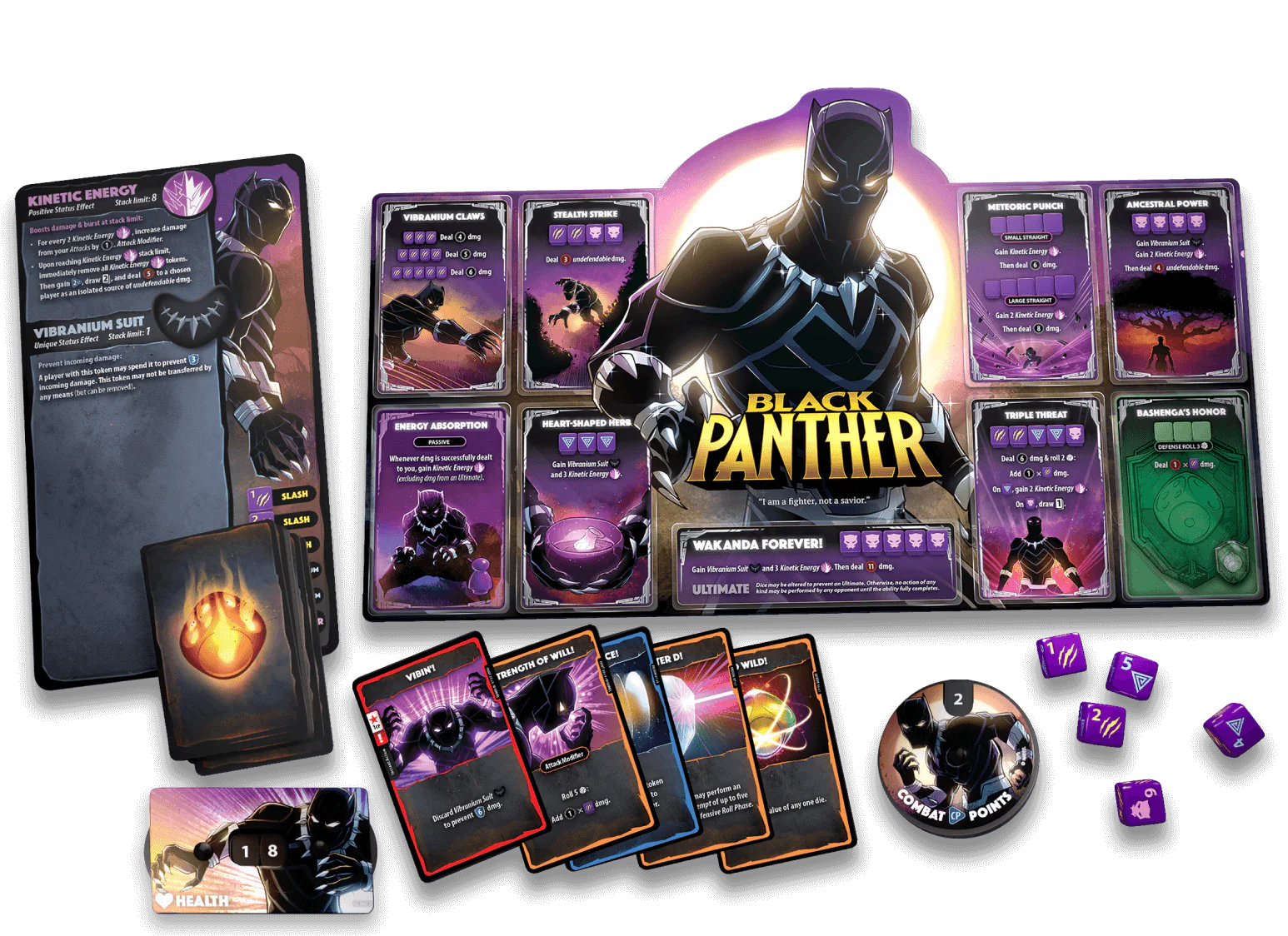 Marvel Dice Throne - Captain Marvel V Black Panther | Anubis Games and Hobby