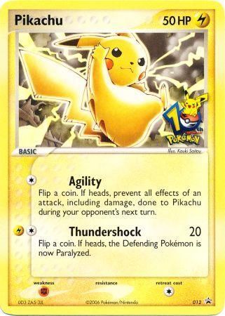 Pikachu (012) (10th Anniversary Promo) [Miscellaneous Cards] | Anubis Games and Hobby