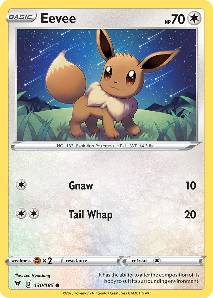 Eevee (130/185) [Sword & Shield: Vivid Voltage] | Anubis Games and Hobby