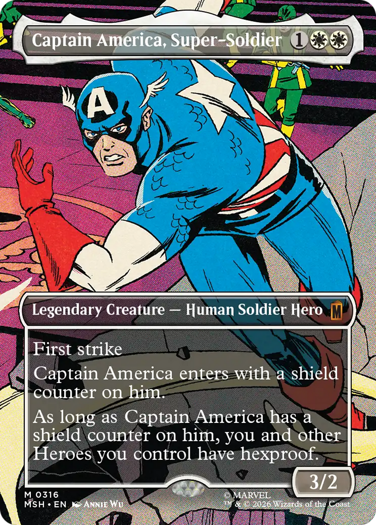 Captain America, Super-Soldier (Borderless) (0316) [Marvel Super Heroes] | Anubis Games and Hobby