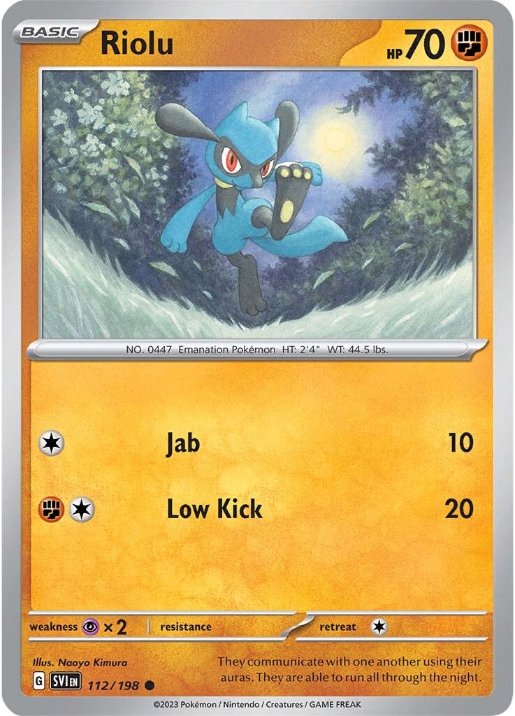 Riolu (112/198) [Scarlet & Violet: Base Set] | Anubis Games and Hobby