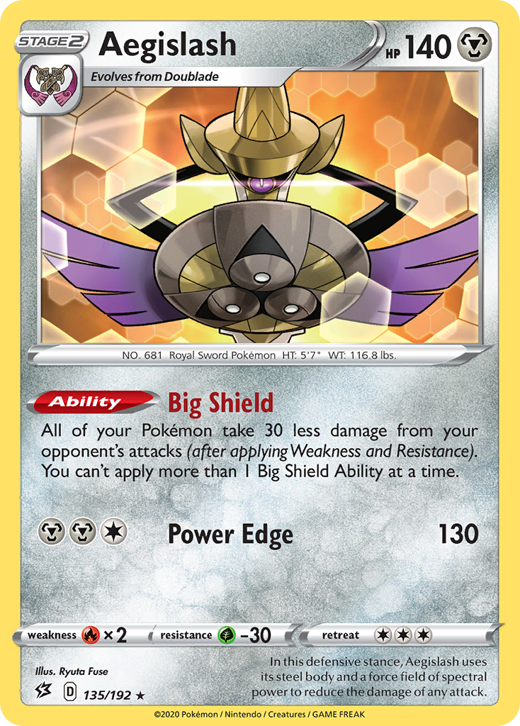 Aegislash (135/192) [Sword & Shield: Rebel Clash] | Anubis Games and Hobby