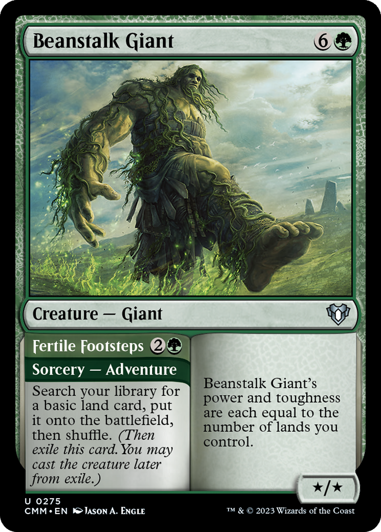 Beanstalk Giant // Fertile Footsteps [Commander Masters] | Anubis Games and Hobby