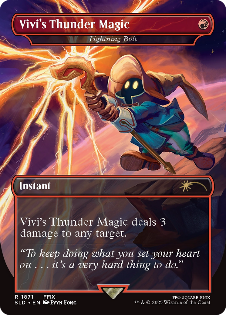 Vivi's Thunder Magic - Lightning Bolt [Secret Lair Drop Series] | Anubis Games and Hobby