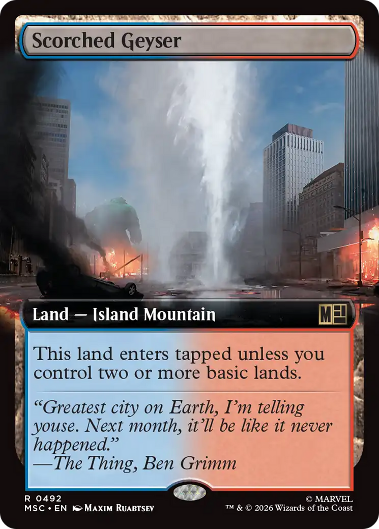Scorched Geyser (Extended Art) [Marvel Super Heroes Commander] | Anubis Games and Hobby