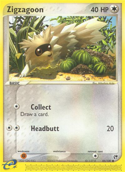 Zigzagoon (85/100) [EX: Sandstorm] | Anubis Games and Hobby