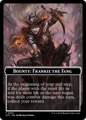 Bounty: Frankie the Fang // Bounty Rules Double-Sided Token [Outlaws of Thunder Junction Commander Tokens] | Anubis Games and Hobby