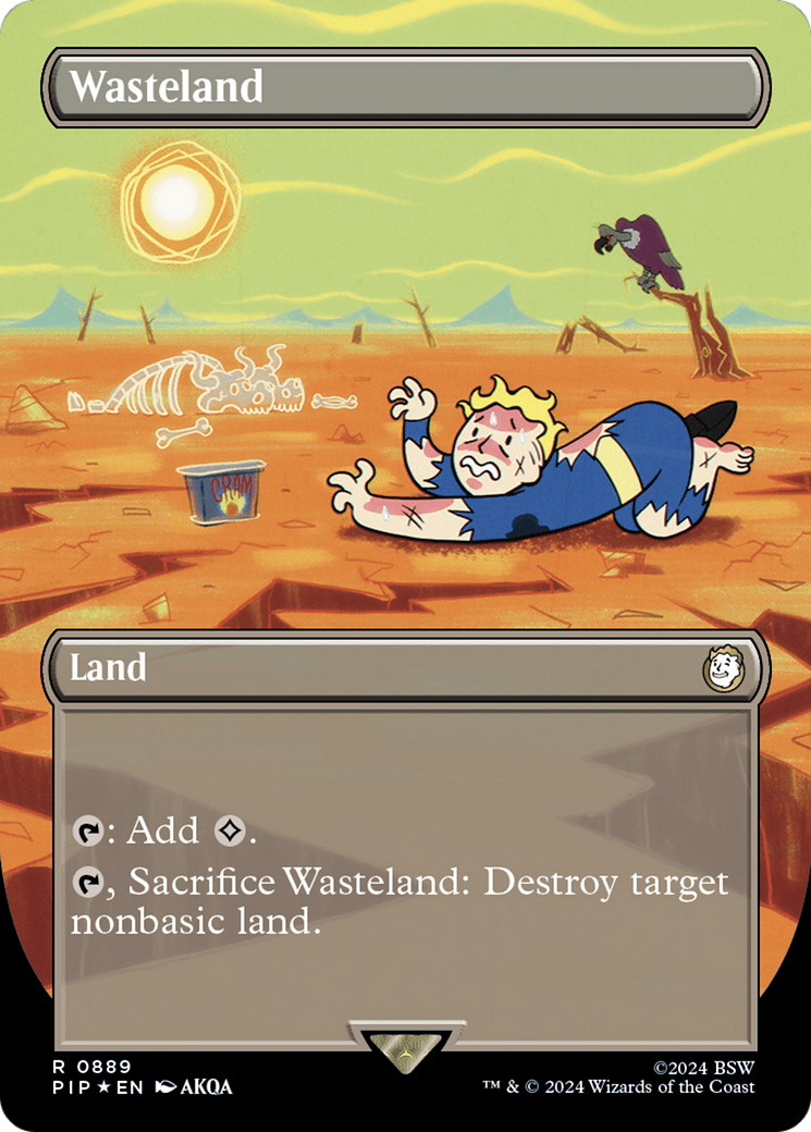 Wasteland (Borderless) (Surge Foil) [Fallout] | Anubis Games and Hobby