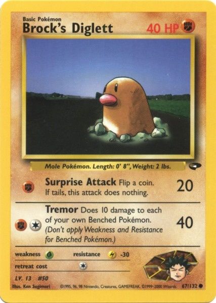 Brock's Diglett (67/132) [Gym Challenge Unlimited] | Anubis Games and Hobby