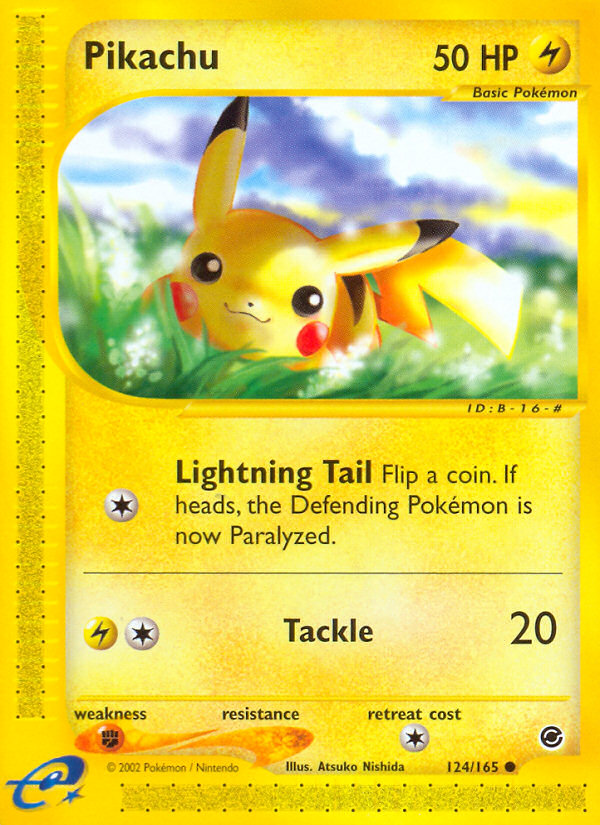 Pikachu (124/165) [Expedition: Base Set] | Anubis Games and Hobby