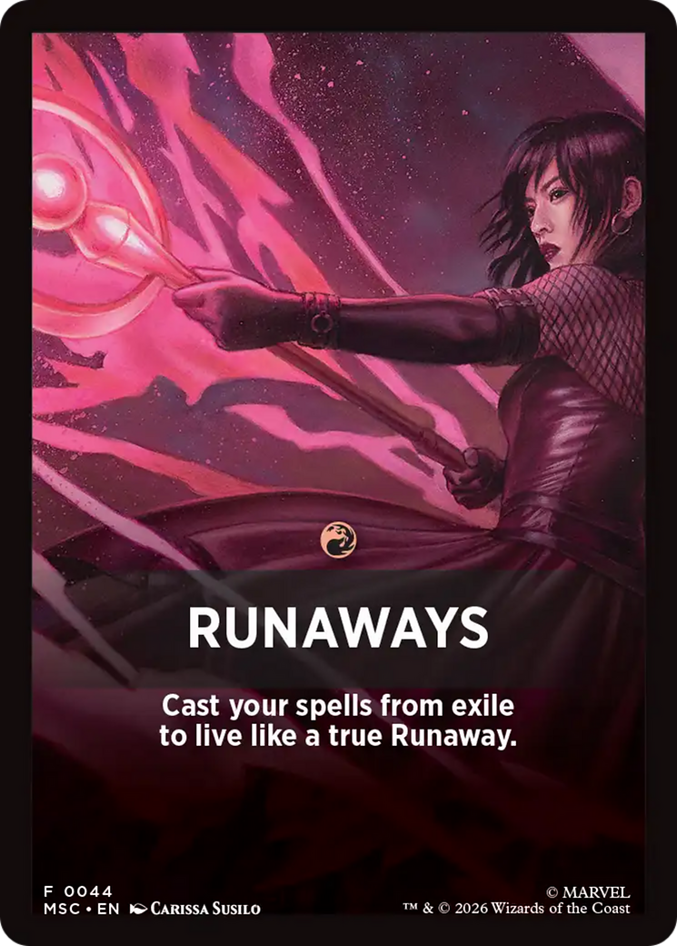 Runaways Theme Card [Marvel Super Heroes Commander] | Anubis Games and Hobby