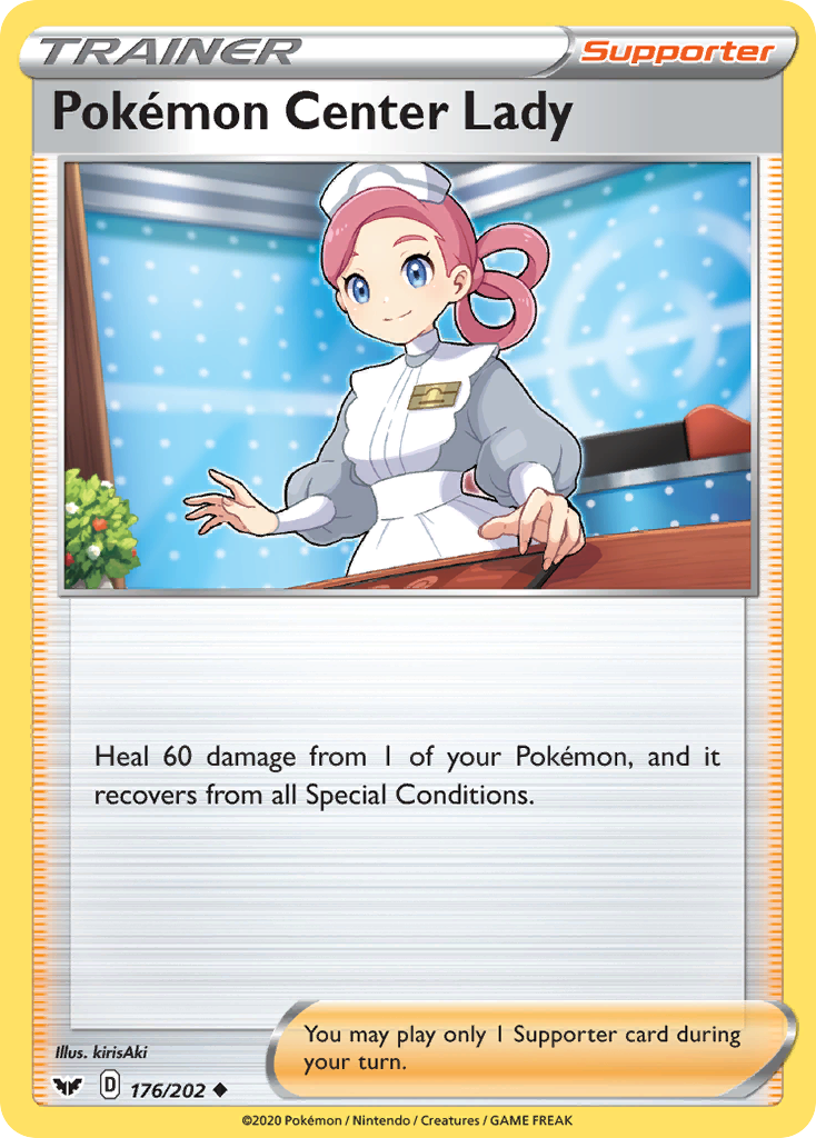 Pokemon Center Lady (176/202) [Sword & Shield: Base Set] | Anubis Games and Hobby