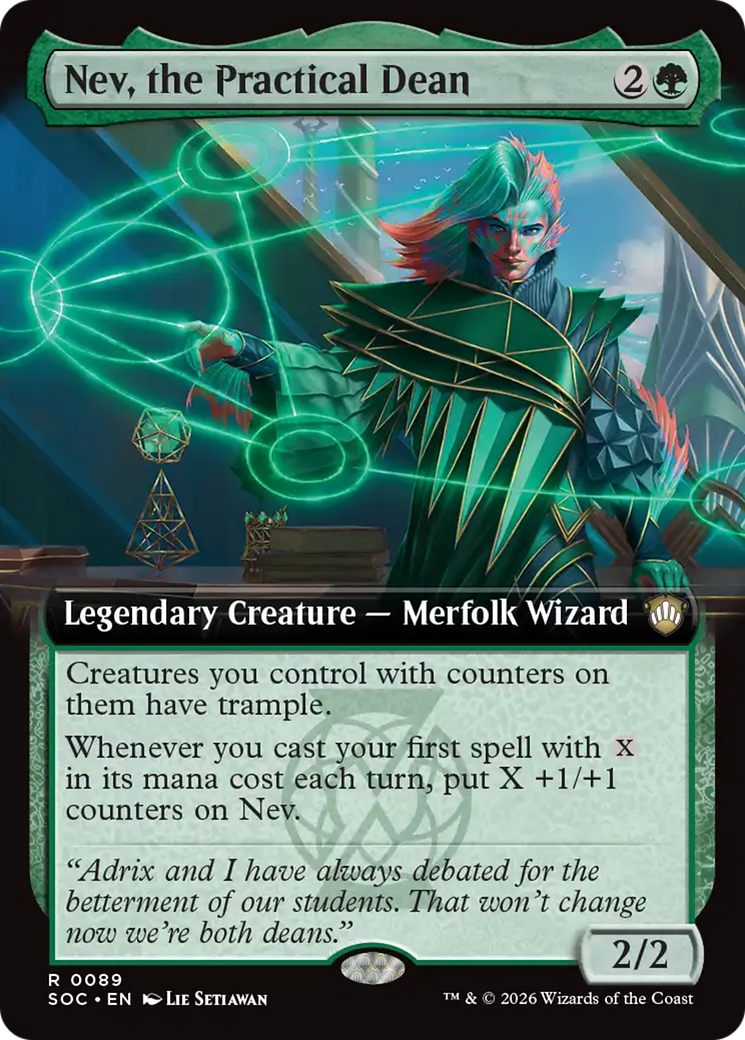 Nev, the Practical Dean (Extended Art) [Secrets of Strixhaven Commander] | Anubis Games and Hobby