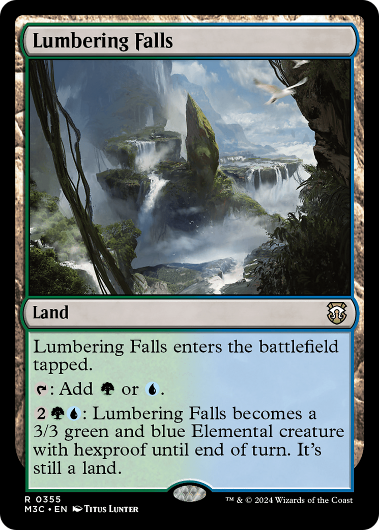 Lumbering Falls (Ripple Foil) [Modern Horizons 3 Commander] | Anubis Games and Hobby