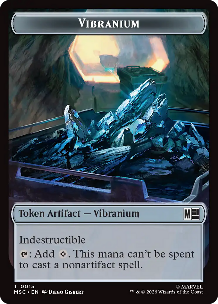 Beast // Vibranium Double-Sided Token [Marvel Super Heroes Commander Tokens] | Anubis Games and Hobby