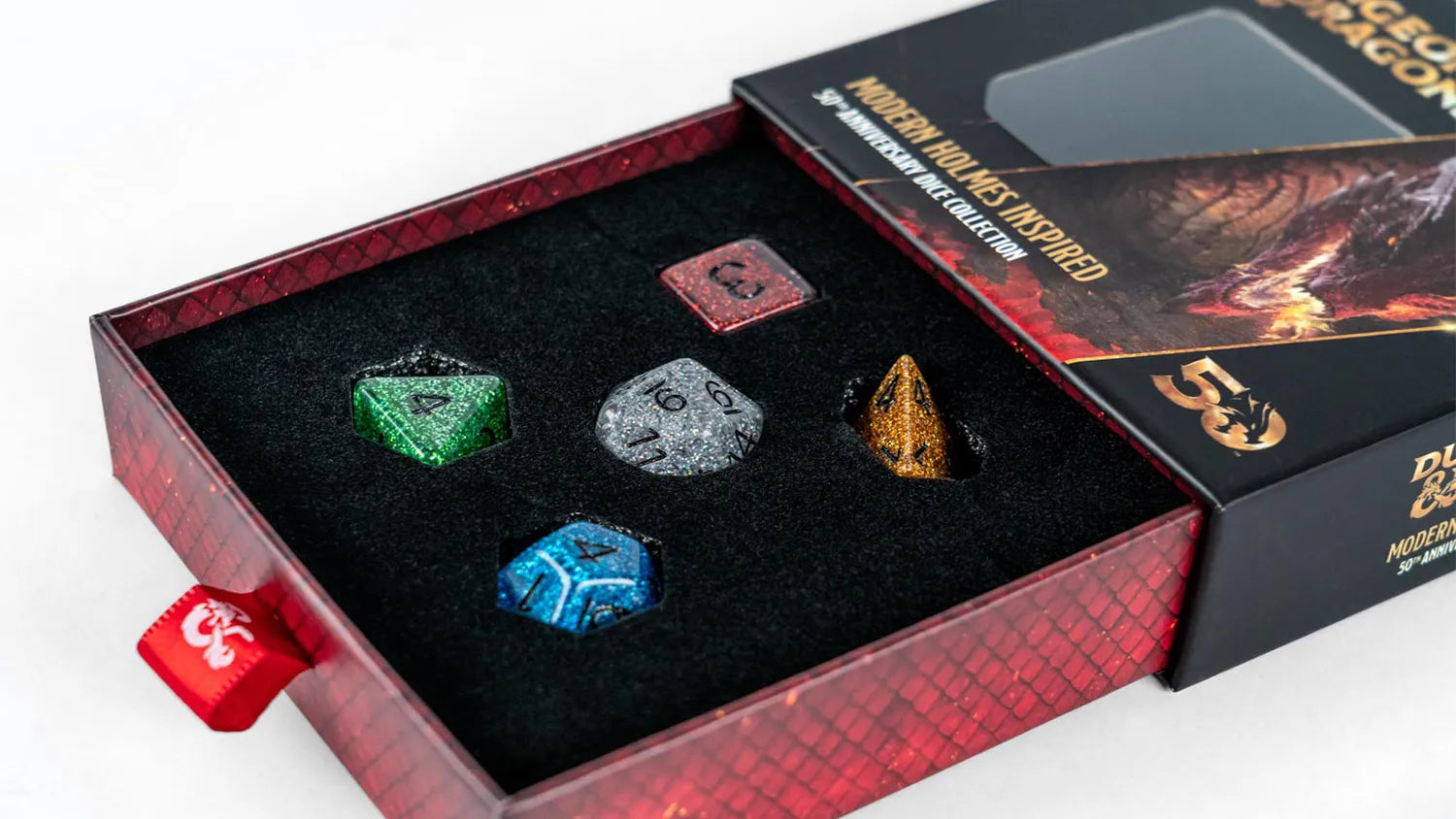 D&D 50th Anniversary Dice - Modern Holmes Set | Anubis Games and Hobby