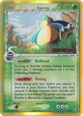Snorlax (10/101) (Delta Species) (Stamped) [EX: Dragon Frontiers] | Anubis Games and Hobby