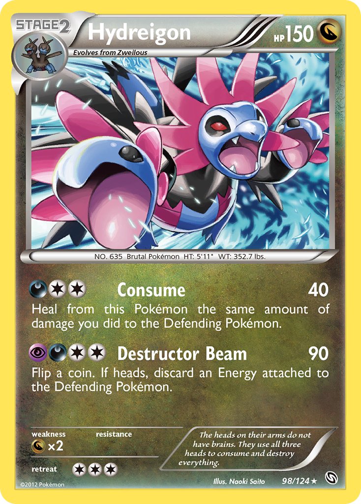 Hydreigon (98/124) (Cracked Ice Holo) (Theme Deck Exclusive) [Black & White: Dragons Exalted] | Anubis Games and Hobby