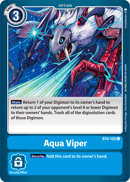 Aqua Viper [BT4-102] [Great Legend] | Anubis Games and Hobby