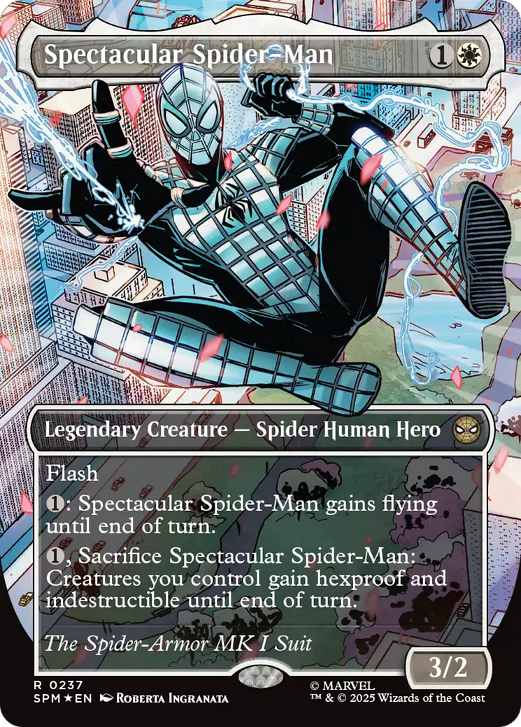 Spectacular Spider-Man (0237) (Borderless) (Textured Foil) [Marvel's Spider-Man] | Anubis Games and Hobby