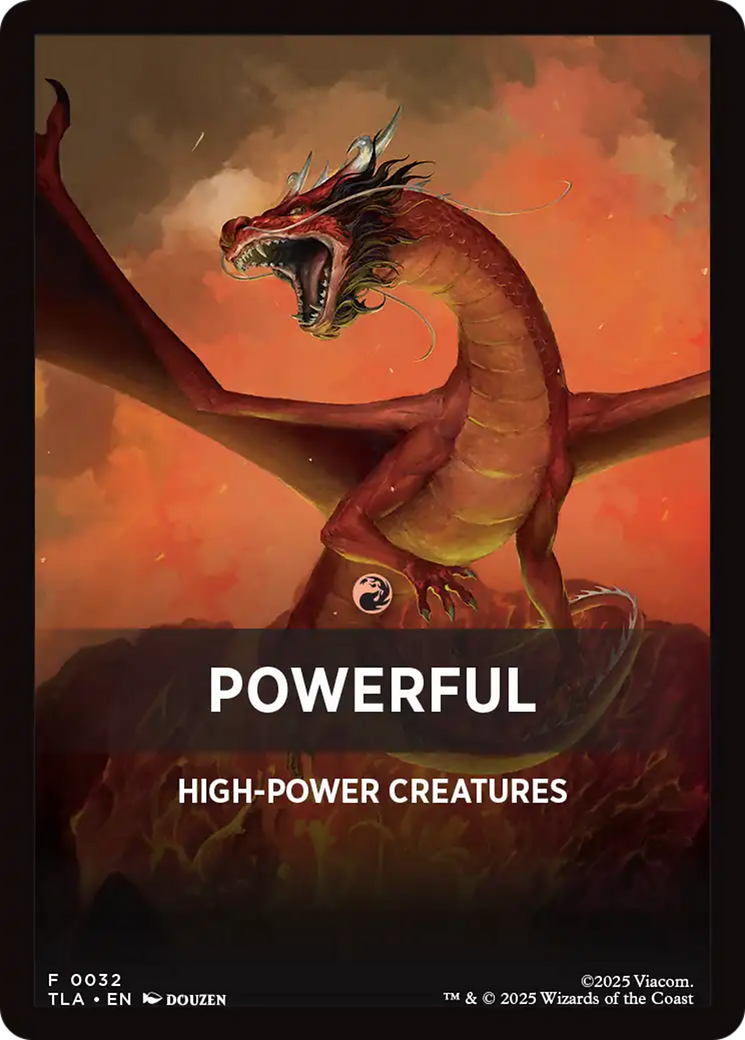 Powerful Theme Card [Avatar: The Last Airbender Tokens] | Anubis Games and Hobby