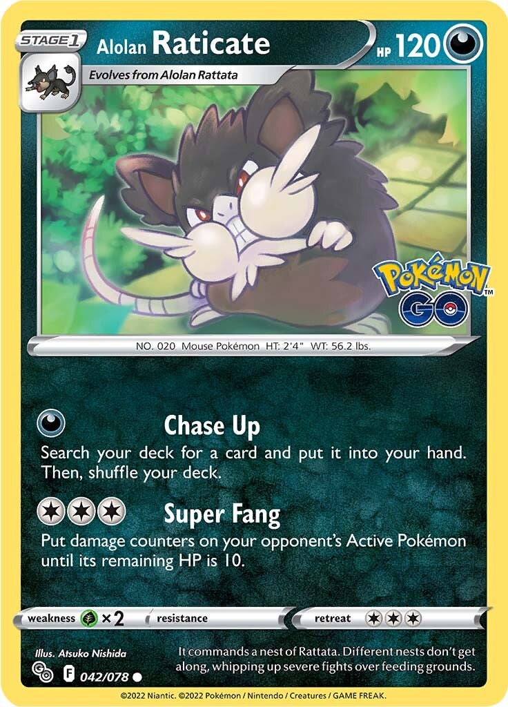 Alolan Raticate (042/078) [Pokémon GO] | Anubis Games and Hobby