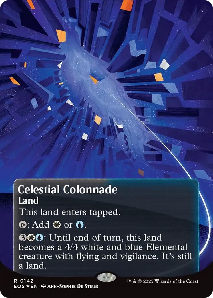 Celestial Colonnade (0142) (Borderless) (Galaxy Foil) [Edge of Eternities: Stellar Sights] | Anubis Games and Hobby