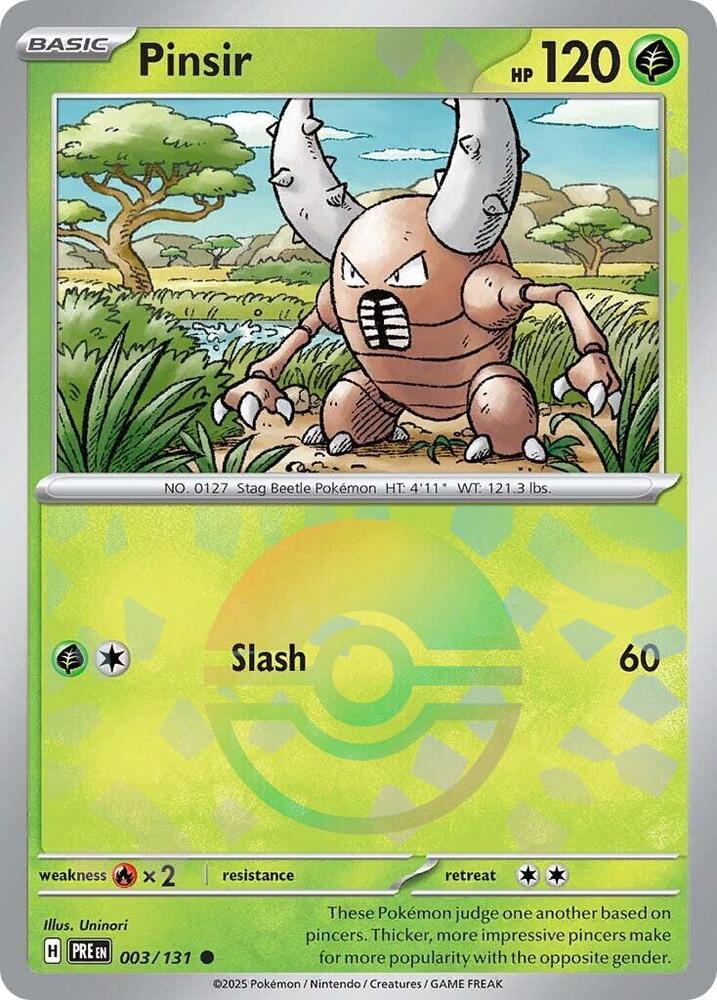 Pinsir (003/131) (Poke Ball Pattern) [Scarlet & Violet: Prismatic Evolutions] | Anubis Games and Hobby