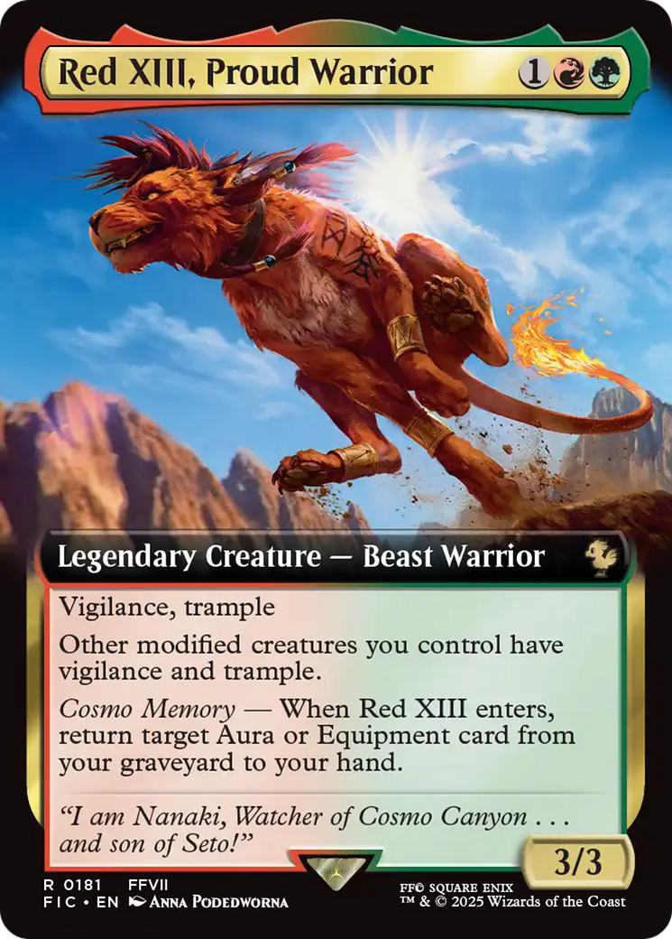 Red XIII, Proud Warrior (Extended Art) [FINAL FANTASY Commander] | Anubis Games and Hobby