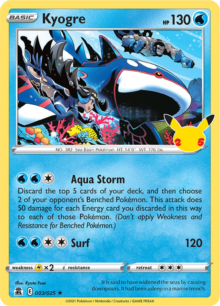 Kyogre (003/025) [Celebrations: 25th Anniversary] | Anubis Games and Hobby