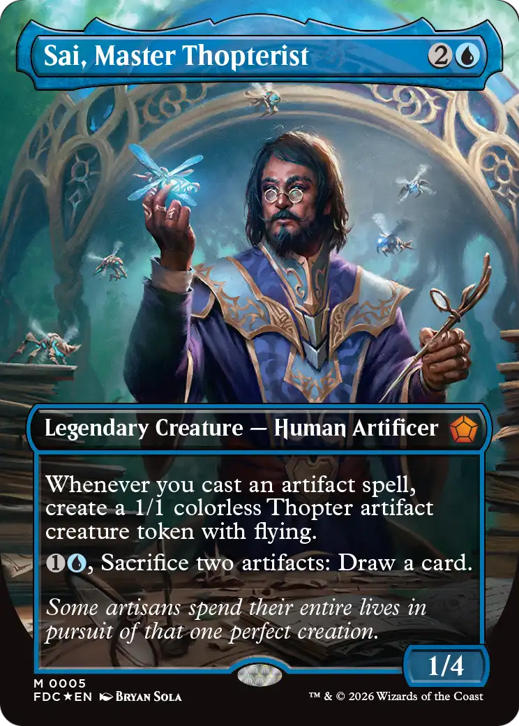 Sai, Master Thopterist (Borderless) [Foundations Commander] | Anubis Games and Hobby