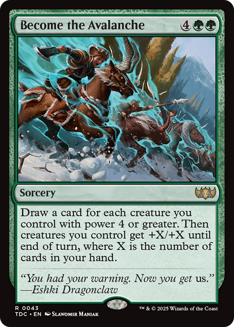 Become the Avalanche [Tarkir: Dragonstorm Commander] | Anubis Games and Hobby
