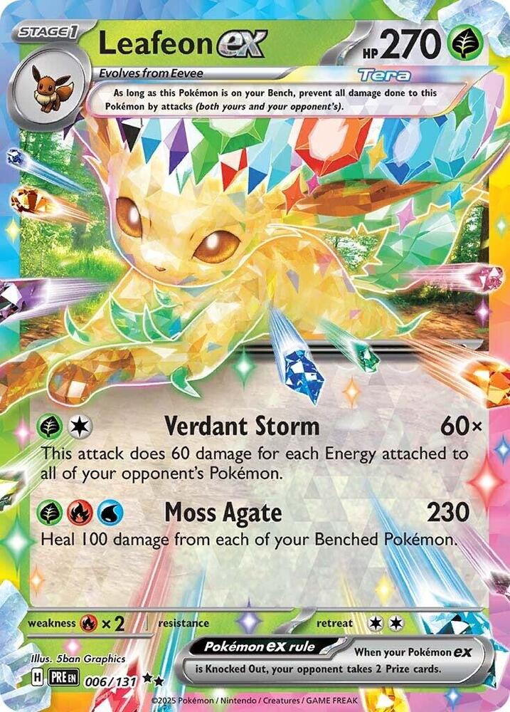 Leafeon ex (006/131) [Scarlet & Violet: Prismatic Evolutions] | Anubis Games and Hobby