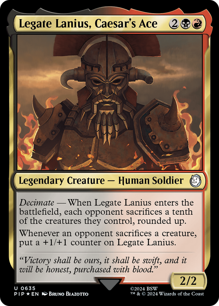 Legate Lanius, Caesar's Ace (Surge Foil) [Fallout] | Anubis Games and Hobby