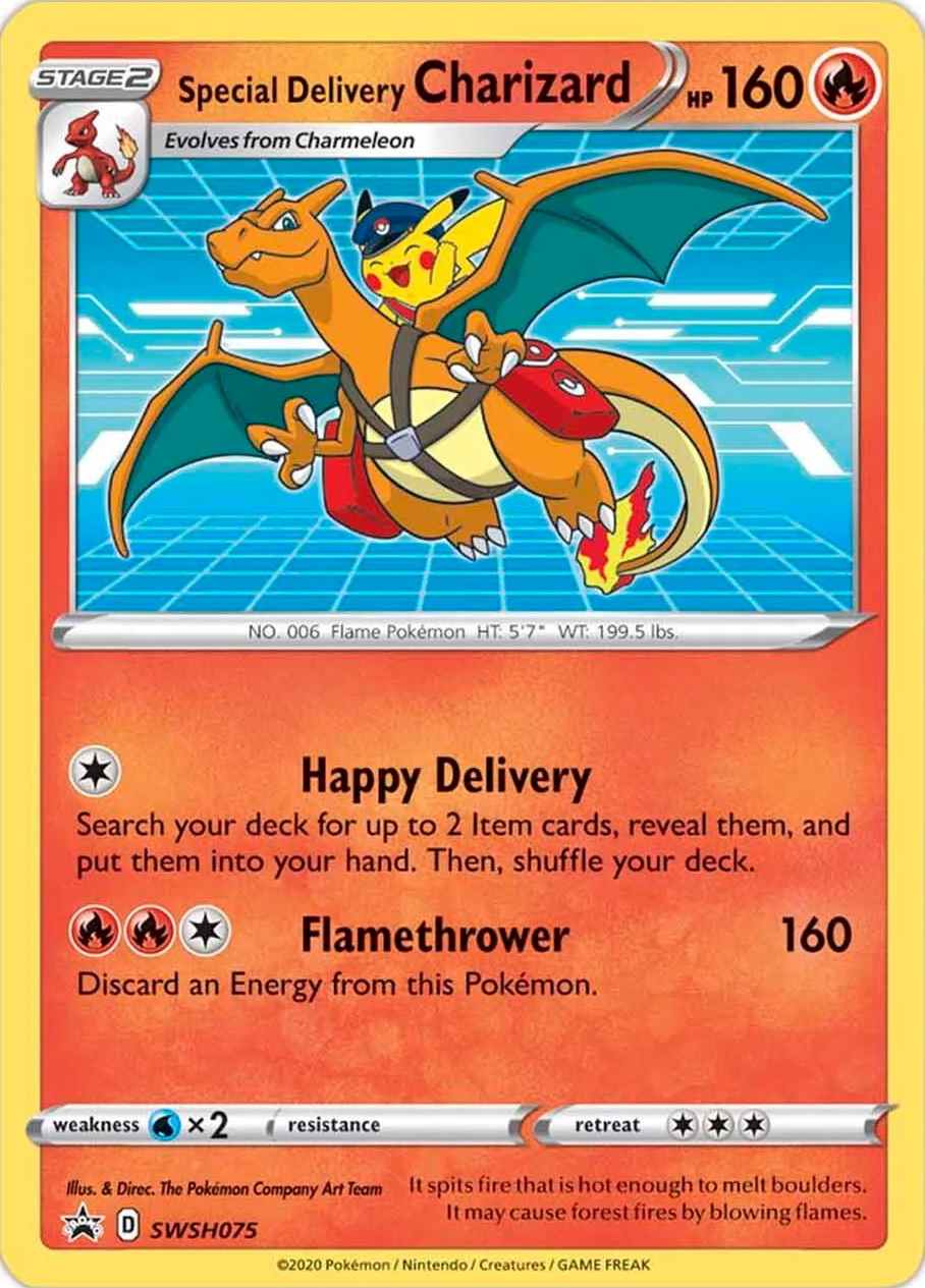 Special Delivery Charizard (SWSH075) [Sword & Shield: Black Star Promos] | Anubis Games and Hobby