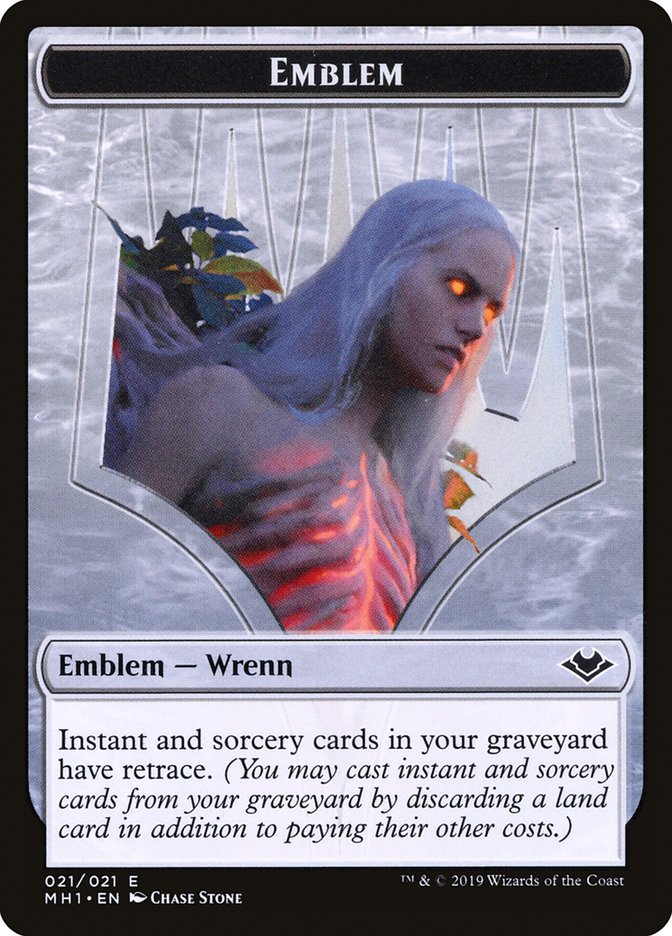 Zombie (007) // Wrenn and Six Emblem (021) Double-Sided Token [Modern Horizons Tokens] | Anubis Games and Hobby