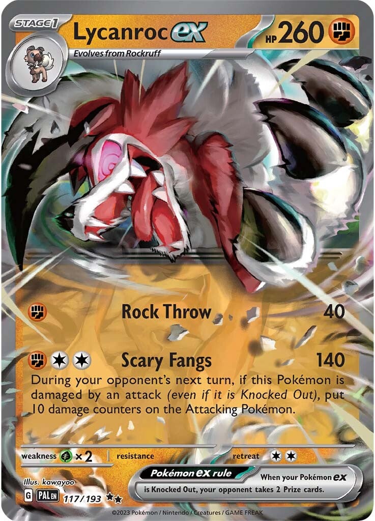 Lycanroc ex (117/193) [Scarlet & Violet: Paldea Evolved] | Anubis Games and Hobby